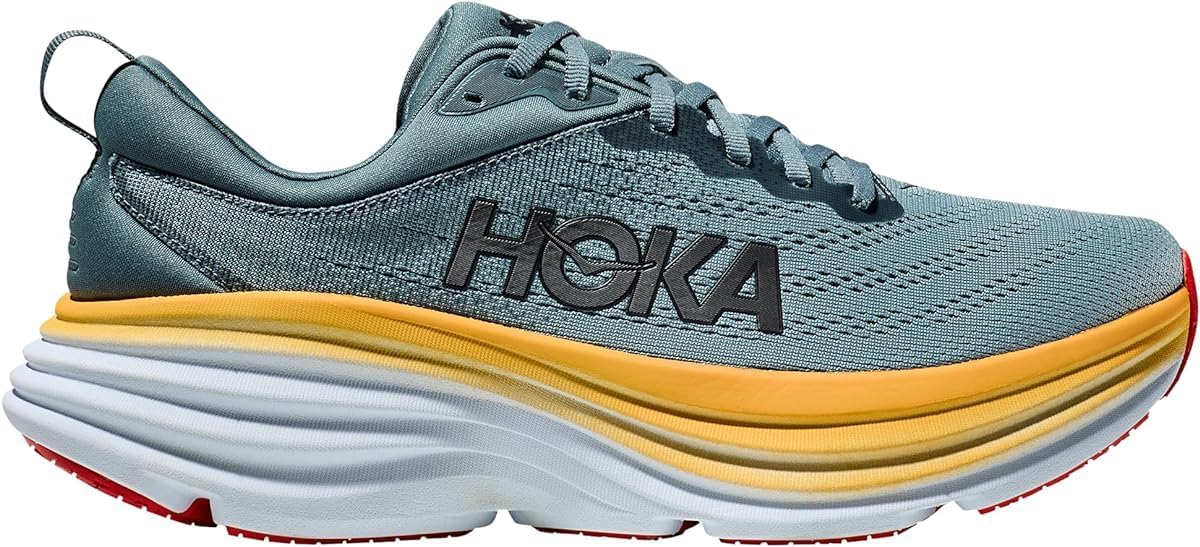 HOKA ONE ONE Hoka Bondi 8 Tênis de corrida masculino, azul duende